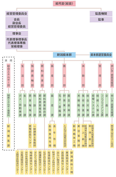新潟県本部組織体制図
